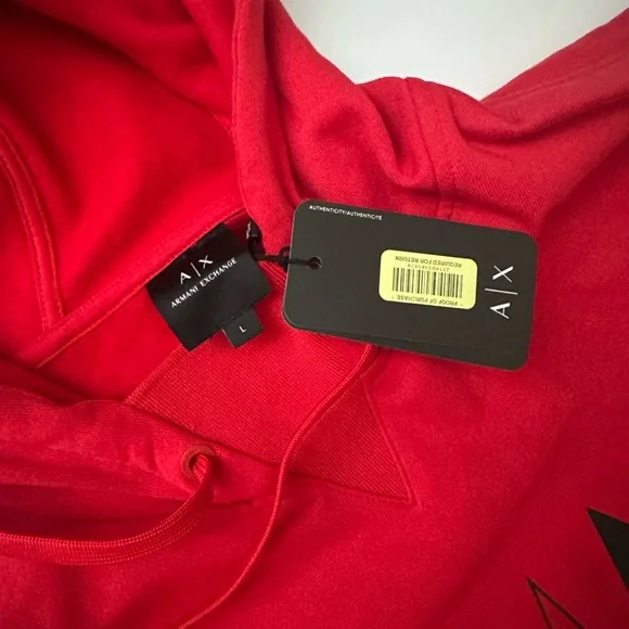 Armani Exchange Bold Red Hoodie - Picture 5 of 6